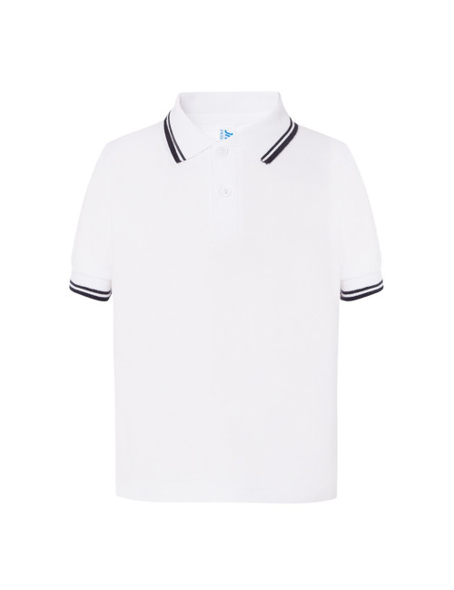 JHK Polo Shirts Children PKID 210 WH/NY - White/Navy