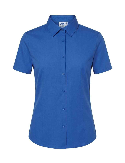 JHK Damen Shirt SHL OXF SS RB - Königsblau