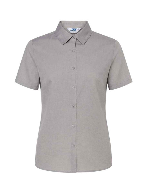JHK Damen Shirt SHL OXF SS SL - Silber