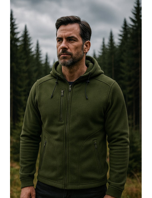 JHK Herren Fleece FLRA 340 Bushood Premium KH/KH Khaki/Khaki