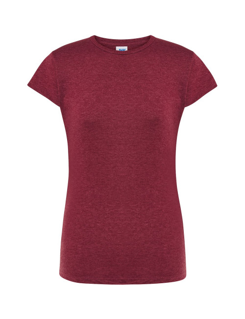 JHK Damen-T-Shirt TSRL CMF LADY COMFORT BUH - Burgunderrot meliert