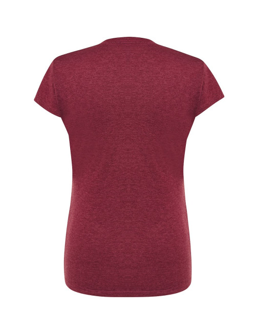 JHK Damen-T-Shirt TSRL CMF LADY COMFORT BUH - Burgunderrot meliert