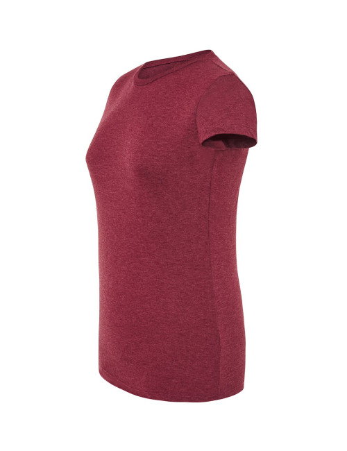 JHK Damen-T-Shirt TSRL CMF LADY COMFORT BUH - Burgunderrot meliert