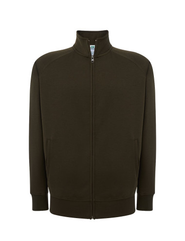 JHK Herren-Sweatshirt mit durchgehendem Reißverschluss KH - Khaki