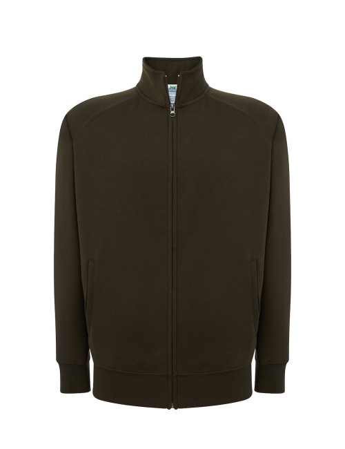 JHK Herren-Sweatshirt mit durchgehendem Reißverschluss KH - Khaki