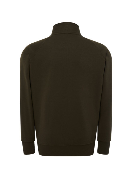 JHK Herren-Sweatshirt mit durchgehendem Reißverschluss KH - Khaki