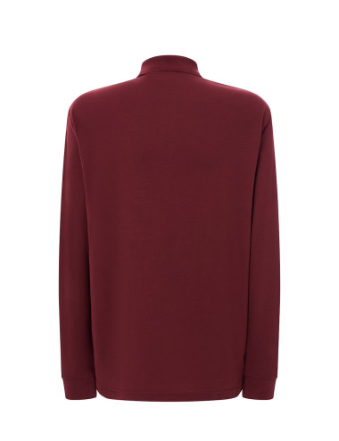 JHK Koszulki polo Męskie POLO PORA 210 LS BU - Burgundy
