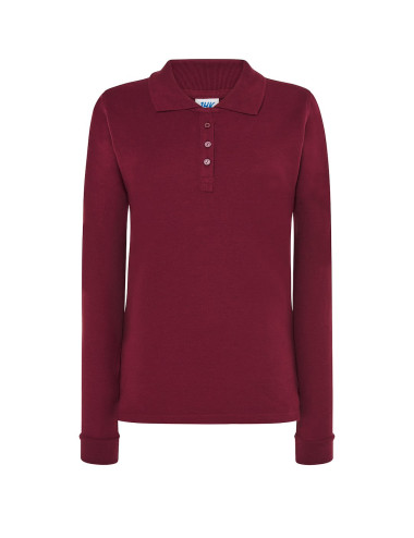 JHK Koszulki poloDamskie POPL 200 LS BU - Burgundy
