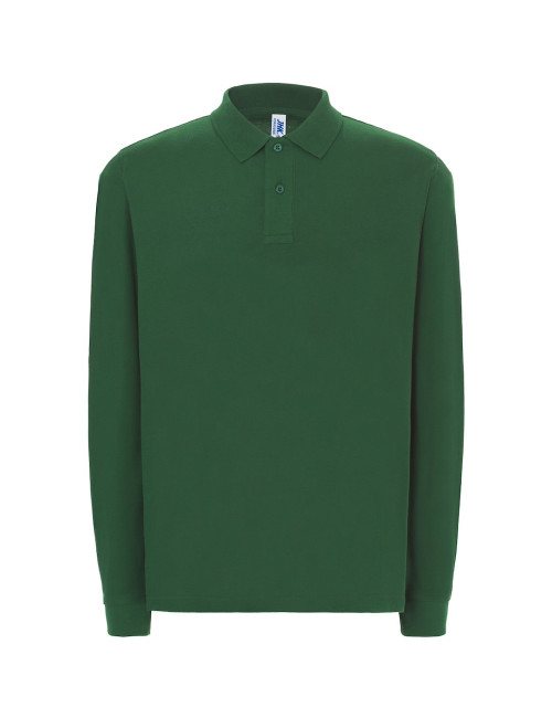 JHK Men`s Polo Shirts POLO PORA 210 LS BG - Bottle Green