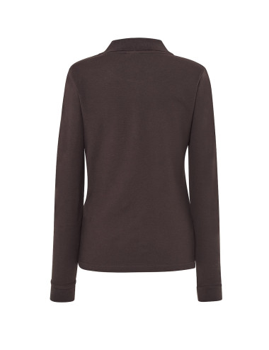 JHK Damen-Polohemd POPL 200 LS GF - Graphit