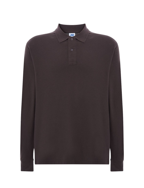JHK Herren-Polohemden POLO PORA 210 LS GF - Graphit