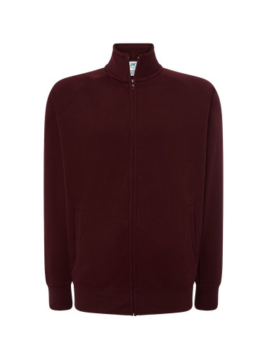 JHK Bluzy Dresowe Męskie FULL ZIP SWEATSHIRT CA - Cardinal