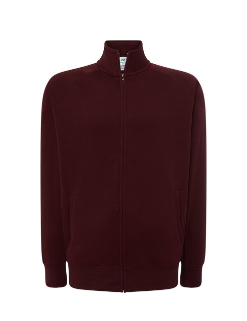 JHK Bluzy Dresowe Męskie FULL ZIP SWEATSHIRT CA - Cardinal