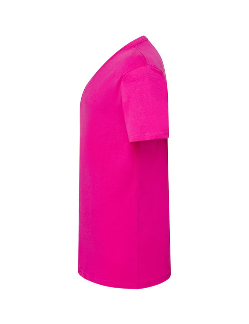 JHK Herren-T-Shirt TSUA PICO URBAN V-Ausschnitt FU - Fuchsia
