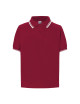 JHK Kinder-Poloshirts PKID 210 BU/WH – Burgunderrot/Weiß