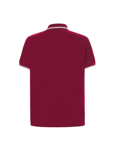 JHK Children`s Polo Shirts PKID 210 BU/WH - Burgundy/White
