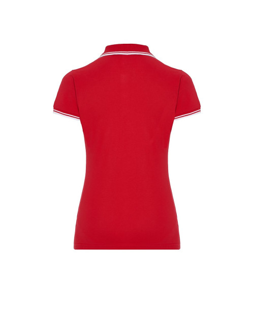 JHK Damen-Poloshirts POPL 200 RDWH - Rot/Weiß