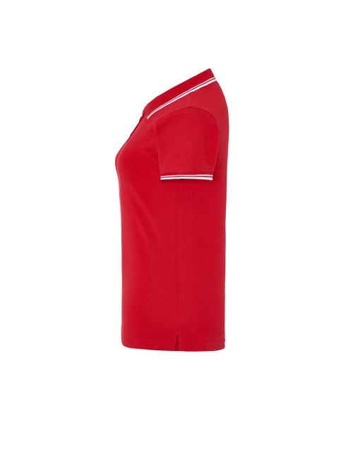 JHK Damen-Poloshirts POPL 200 RDWH - Rot/Weiß