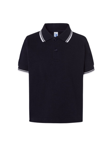 JHK Kinder-Poloshirts PKID 210 NYWH – Marineblau/Weiß