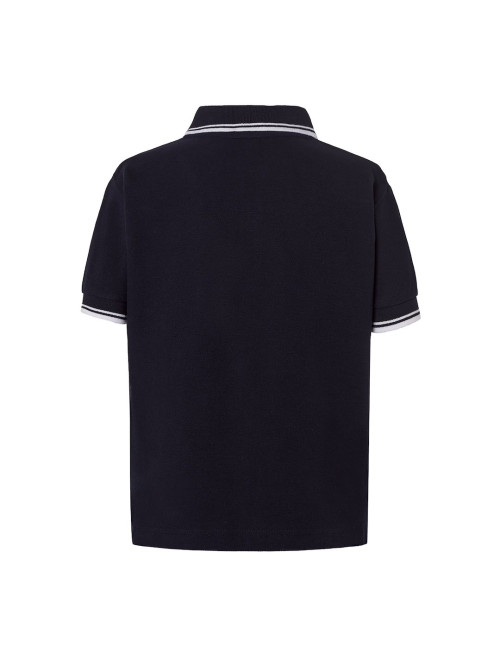 JHK Kinder-Poloshirts PKID 210 NYWH – Marineblau/Weiß