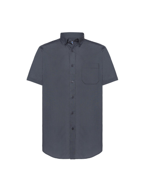 JHK Herrenhemd SHA POP SS GY - Grau