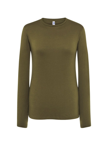 JHK Damen-T-Shirt JHK TSRL CMF LS KH - Khaki