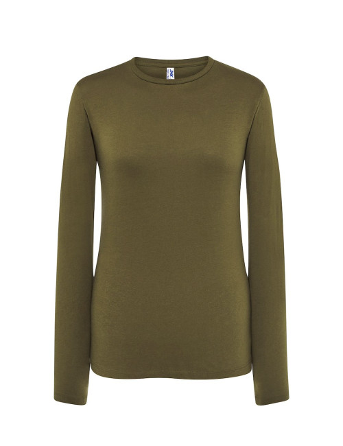 JHK Damen-T-Shirt JHK TSRL CMF LS KH - Khaki