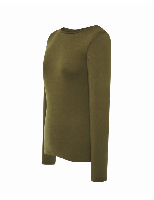 JHK Damen-T-Shirt JHK TSRL CMF LS KH - Khaki