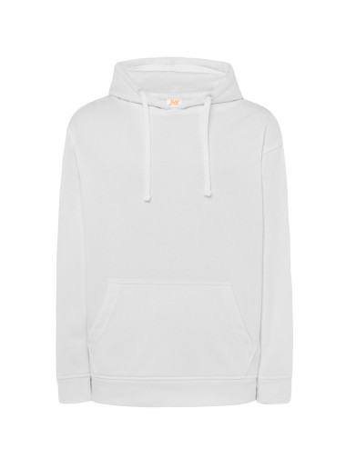 JHK Bluza dresowa męska KANGAROO 320 SWEATSHIRT WH White