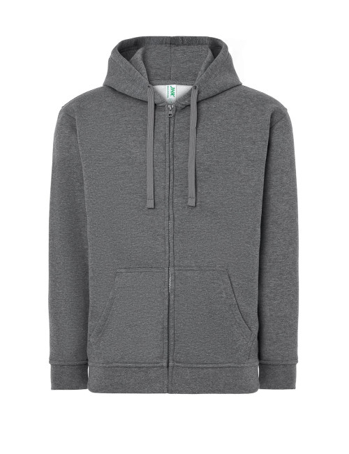 JHK Bluza dresowa męska SWUA HOOD SWEATSHIRT DGM - Dark Gray Melange