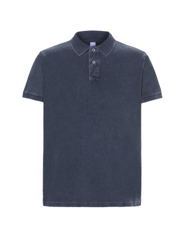 JHK Koszulka polo męska POLO PORA 210DBW - Dark Blue Wash