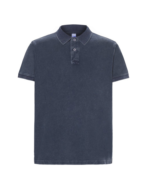 JHK Koszulka polo męska POLO PORA 210DBW - Dark Blue Wash