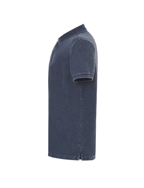 JHK Koszulka polo męska POLO PORA 210DBW - Dark Blue Wash