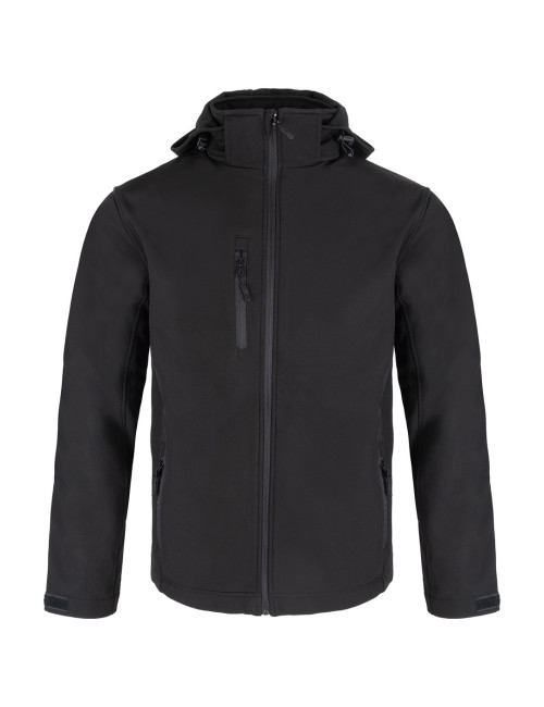 JHK Men's softshell jacket SOFTSHELL HOOD MOONTEX KING BK - Black