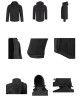 JHK Men's softshell jacket SOFTSHELL HOOD MOONTEX KING BK - Black