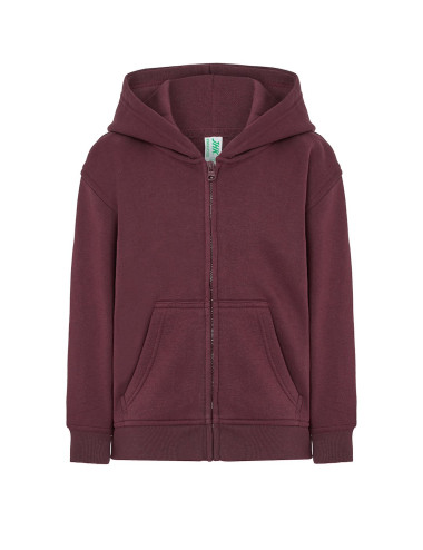 JHK Kinder-Sweatshirt mit Kapuze - Burgunderrot