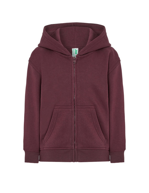 JHK Kinder-Sweatshirt mit Kapuze - Burgunderrot