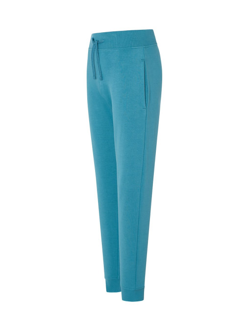 JHK Spodnie dresowe męskie SWEATS PANTS CUFF MAN PB - Petrol Blue