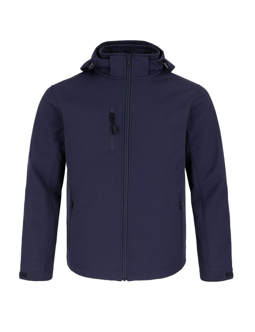 JHK Men's softshell jacket SOFTSHELL HOOD MOONTEX KING NY - Navy