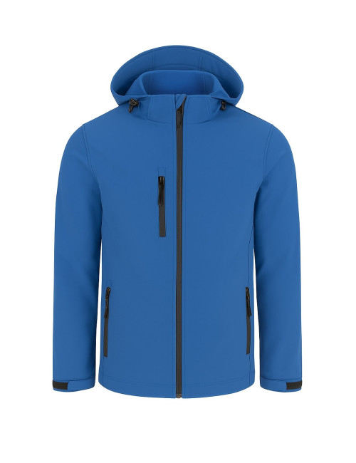 JHK Kurtka softshell męska SOFTSHELL HOOD MOONTEX KING RB - Royal Blue