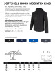 JHK Men's softshell jacket SOFTSHELL HOOD MOONTEX KING GF - Graphite