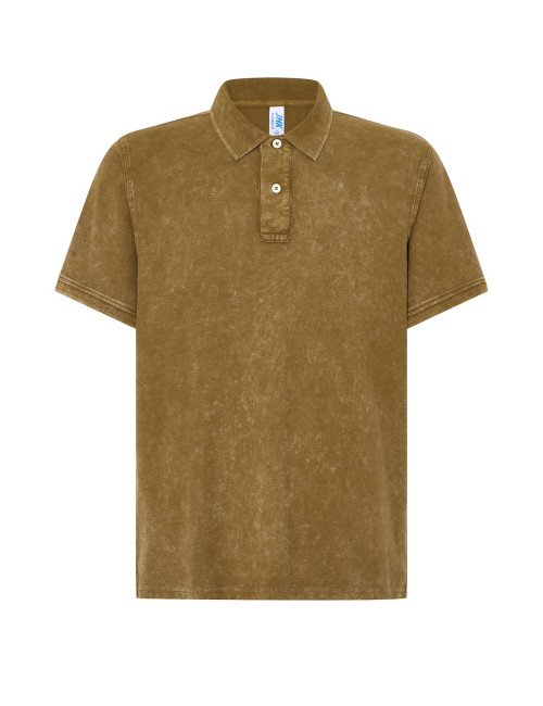 JHK Herren-Poloshirt POLO PORA 210OCW – Ockerwaschung