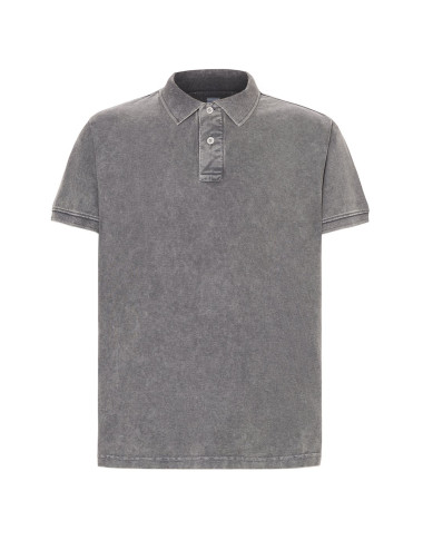 JHK POLO PORA 210DGW Herren-Poloshirt – Dunkelgraue Waschung