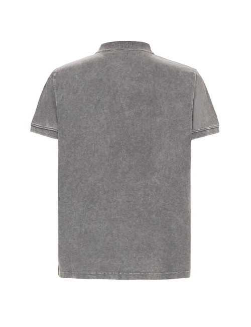 JHK POLO PORA 210DGW Herren-Poloshirt – Dunkelgraue Waschung