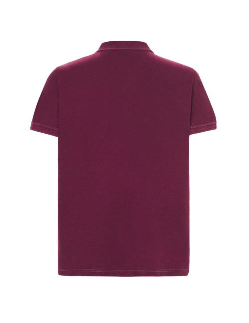 JHK Koszulka polo męska POLO PORA 210BUW - Burgundy Wash