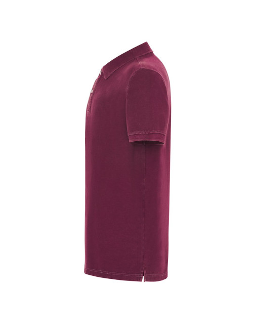 JHK Koszulka polo męska POLO PORA 210BUW - Burgundy Wash