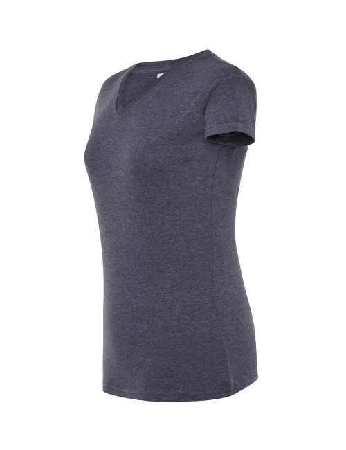 JHK Women's T-shirt TSRL CMFP LADY COMFORT V-NECK DNH - Denim Heather