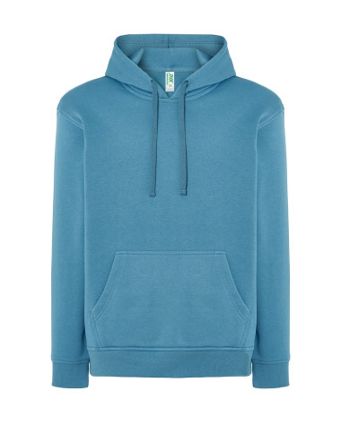 JHK Bluza dresowa męska KANGAROO 320 SWEATSHIRT PB - Petrol Blue