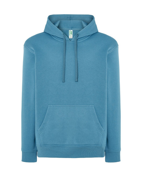 JHK Bluza dresowa męska KANGAROO 320 SWEATSHIRT PB - Petrol Blue