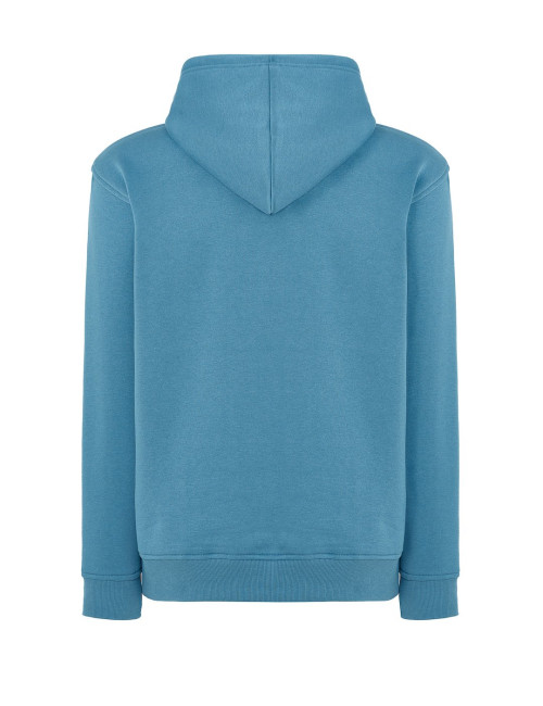 JHK Bluza dresowa męska KANGAROO 320 SWEATSHIRT PB - Petrol Blue